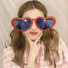 Children Sun Glasses Women Extra-large Frame Heart-shaped Glasses Birthday Party Funny Street Beat Baby Boy Girls Eyeglasses