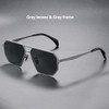 New Titanium Polarized Shades Irregular Polygon Double Bridges Titanium Frame Fashion Trend Driving Anti-UV Sunglasses