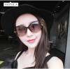 Classic Round Sunglasses Women UV Blocking Textured Sunglasses Gradient Black Outdoor Sunglasses Oculos Sol Feminino UV400