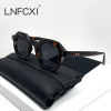 LNFCXI Fashion Polygon Small Square Women Sunglasses Retro Gray Rivets Men Shades UV400 Trending Outdoor Sports Sun Glasses