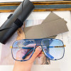 Personality Trend Big frame Square Sunglasses Women's Designer brand Pure Titanium Blue Outdoor Driving UV400 Men's SUNGLASSES
