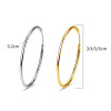 1Pair Stainless Steel Simple Classic Round Circle Hoop Earrings For Women Men Punk Smooth Big or Small Huggie Earring Pendientes