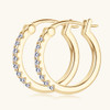 Hoops 1.8mm Moissanite Earrings For Women Real 925 Sterling Sliver Plated Yellow Gold Hoop Earring Fine Jewelry Christmas Gifts