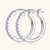 Hoops 1.8mm Moissanite Earrings For Women Real 925 Sterling Sliver Plated Yellow Gold Hoop Earring Fine Jewelry Christmas Gifts