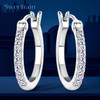 Hoops 1.8mm Moissanite Earrings For Women Real 925 Sterling Sliver Plated Yellow Gold Hoop Earring Fine Jewelry Christmas Gifts