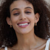 French Style 925 Silver Gold Plated Lapis Lazuli Hoop Earrings Agate Small Lock Natural Stone Chic Earring For Women 2023 New
