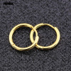 1pair/2pc ��֧��ԧ� Trendy Small Hoop Earrings Clip for Women Men Earring Gold Color Stainless Steel Earrings Diy Ear Piercing