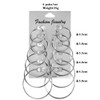 12Pairs/6Pairs/1Pair Simple Punk Hoop Earrings Set Big Circle Earrings Jewelry for Women Girls Ear Hoops Earring Round Oversized