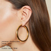 e-Manco Classic Stainless Steel Ear Buckle for Women Trendy Gold Color Small Large Circle Hoop Earrings Jewelry Accessories