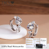 TBCYD 5mm D Color Moissanite Hoop Earrings For Women With GRA S925 Sterling Silver Ear Clasps Buckle Original New Fine Jewerly