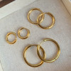 1pair/2pc серьги Trendy Small Hoop Earrings Clip for Women Men Earring Gold Color Stainless Steel Earrings Diy Ear Piercing