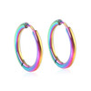 1pair/2pc серьги Trendy Small Hoop Earrings Clip for Women Men Earring Gold Color Stainless Steel Earrings Diy Ear Piercing