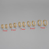 2PCS Stainless Steel Minimal Hoop Earrings Crystal Zirconia Small Huggie Thin Cartilage Earring Helix Tragus Piercing Jewelry
