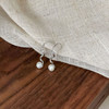 Freshwater Pearl Drop Dangle Earrings 925 Sterling Silver Stylish Elegant Unique Design Rotate Tassel Hanging Earrings for Women