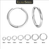 LUXUSTEEL Men‘s Hoops Stainless Steel Round Circle Earrings For Women Man Gold Silver Color Not Fade Ear Rings Male Jewelry 2Pcs