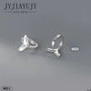 JYJIAYUJY 100% Sterling Silver S925 Hoop Earrings Lovely Mermaid Tail Shape Fashion Elegant Hypoallergenic Jewelry Gift E116