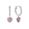 925 Sterling Silver Hot Moments Charms Sparkling Sun Moon Hoop Earrings for Women Infinity Stud Earrings Two-tone Hearts Jewelry