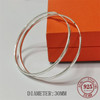 Senlissi - New Rose 585 Plated 925 Sterling Silver Women's Hoop Earrings 3.0mm Fashion Earring 18K Gold Cерьги Kольца 70 80 90MM