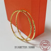 Senlissi - Women's Hoop Earrings 18K YELLOW Gold Plated 925 Sterling Silver Fashion Drop Earrings Cерьги Kольца Kольц SL009