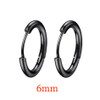 Stainless Steel 1 Pair Minimalist Huggie Hoop Earrings For Women Gold Color Tiny Round Circle 6/8/10mm Punk Unisex Rock Earring