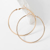 40-80mm Exaggerated Big Smooth Circle Hoop Earrings for Women Aros Simple Round Loop Ear Wedding Jewelry Brincos Cool Gift