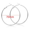 40-80mm Exaggerated Big Smooth Circle Hoop Earrings for Women Aros Simple Round Loop Ear Wedding Jewelry Brincos Cool Gift