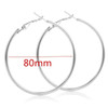 40-80mm Exaggerated Big Smooth Circle Hoop Earrings for Women Aros Simple Round Loop Ear Wedding Jewelry Brincos Cool Gift