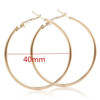 40-80mm Exaggerated Big Smooth Circle Hoop Earrings for Women Aros Simple Round Loop Ear Wedding Jewelry Brincos Cool Gift