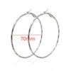 40-80mm Exaggerated Big Smooth Circle Hoop Earrings for Women Aros Simple Round Loop Ear Wedding Jewelry Brincos Cool Gift