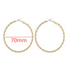 40-80mm Exaggerated Big Smooth Circle Hoop Earrings for Women Aros Simple Round Loop Ear Wedding Jewelry Brincos Cool Gift