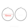 40-80mm Exaggerated Big Smooth Circle Hoop Earrings for Women Aros Simple Round Loop Ear Wedding Jewelry Brincos Cool Gift