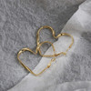 2023 Chic Heart Huggie Hoop Earrings Asymmetric Big Earrings For Women New Gold Color Fashion Jewelry Girl Gift