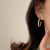 Vintage Spiral Twist Hoop Earrings For Women Punk Party Earrings Trendy Gold Color Silver Color Earrings Jewelry Pendientes