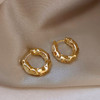 Stainless Steel Smooth Metal Chunky Hoop Earrings for Women Girls Fashion Round Circle Hoops Statement Earrings Punk Jewelry