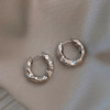 Stainless Steel Smooth Metal Chunky Hoop Earrings for Women Girls Fashion Round Circle Hoops Statement Earrings Punk Jewelry