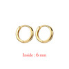 Minimal Glossy Hoop Earrings Gold Color Tiny Cartilage Earrings Piercing Accessory Trendy Female Hoops For Men 6/8/10/12/15mm