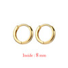 Minimal Glossy Hoop Earrings Gold Color Tiny Cartilage Earrings Piercing Accessory Trendy Female Hoops For Men 6/8/10/12/15mm