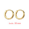 Minimal Glossy Hoop Earrings Gold Color Tiny Cartilage Earrings Piercing Accessory Trendy Female Hoops For Men 6/8/10/12/15mm