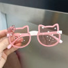 Summer Children Cute Kitty Sunglasses Acrylic Bow Outdoor UV Protection Sun Glasses Baby Girls Classic Kids Boy UV400 Eyewear