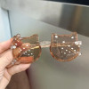 Summer Children Cute Kitty Sunglasses Acrylic Bow Outdoor UV Protection Sun Glasses Baby Girls Classic Kids Boy UV400 Eyewear