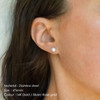 eManco 4/6/8MM Imitation Pearl Korean Style Stud Earrings For Women Silver Plated Hypoallergenic Earings Jewelry