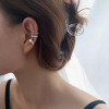 OIMG 925 Stamp Silver Color 1PC Zirconia Pearl Clip On Earrings for Women Geometric Ear Cuff Without Piercing Girl Jewelry