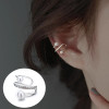 OIMG 925 Stamp Silver Color 1PC Zirconia Pearl Clip On Earrings for Women Geometric Ear Cuff Without Piercing Girl Jewelry