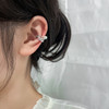 OIMG 925 Stamp Silver Color 1PC Zirconia Pearl Clip On Earrings for Women Geometric Ear Cuff Without Piercing Girl Jewelry