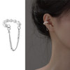 OIMG 925 Stamp Silver Color 1PC Zirconia Pearl Clip On Earrings for Women Geometric Ear Cuff Without Piercing Girl Jewelry