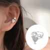 OIMG 925 Stamp Silver Color 1PC Zirconia Pearl Clip On Earrings for Women Geometric Ear Cuff Without Piercing Girl Jewelry