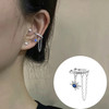 OIMG 925 Stamp Silver Color 1PC Zirconia Pearl Clip On Earrings for Women Geometric Ear Cuff Without Piercing Girl Jewelry
