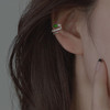 OIMG 925 Stamp Silver Color 1PC Zirconia Pearl Clip On Earrings for Women Geometric Ear Cuff Without Piercing Girl Jewelry