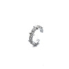 OIMG 925 Stamp Silver Color 1PC Zirconia Pearl Clip On Earrings for Women Geometric Ear Cuff Without Piercing Girl Jewelry