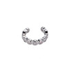 OIMG 925 Stamp Silver Color 1PC Zirconia Pearl Clip On Earrings for Women Geometric Ear Cuff Without Piercing Girl Jewelry